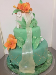 Bali Themed Wedding Cake